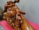 二手古董藝品 檜木92公分彌勒佛雕像 木雕藝術品 開運擺件