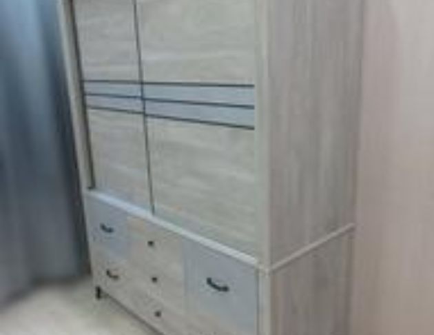 庫存新品出清 灰橡木色151公分北歐風兩門六抽衣櫃 5尺衣櫃 5