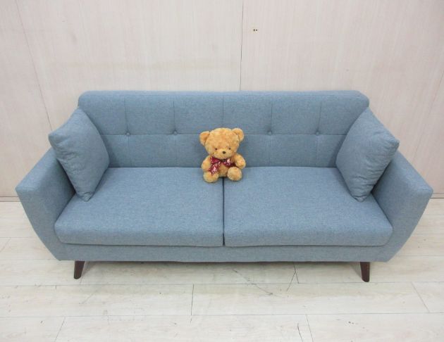 二手沙發 灰色190公分雙人布沙發 休閒沙發 客廳沙發 沙發椅 2