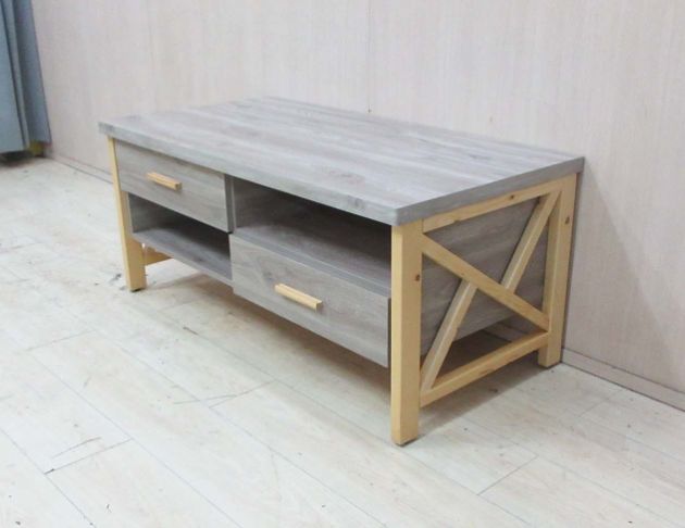 二手茶几 淺咖色120公分北歐風兩抽沙發桌 客廳桌 矮桌 桌子 5