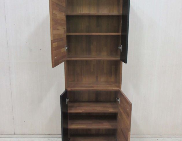 新品庫存出清 集層木紋60公分工業風書櫃 半開放式書櫥 收納櫃 2