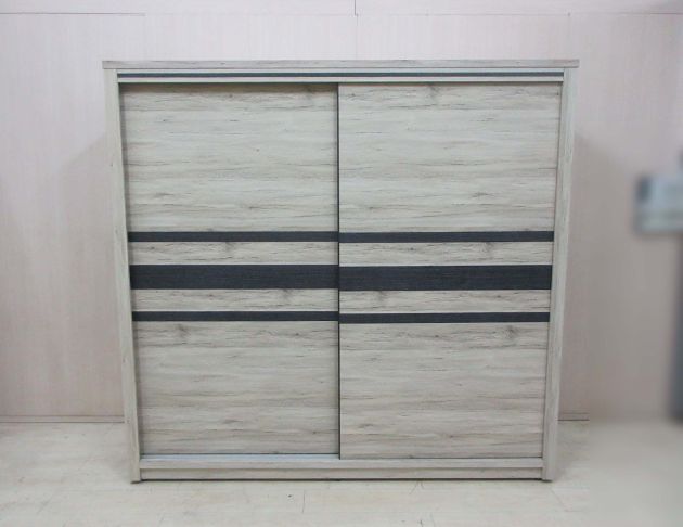 庫存新品出清 淺橡色212公分兩門四抽衣櫃 衣物收納 7尺滑門