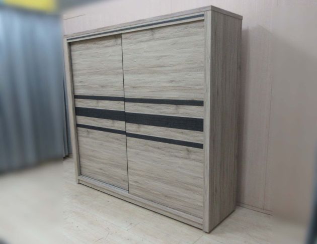 庫存新品出清 淺橡色212公分兩門四抽衣櫃 衣物收納 7尺滑門 5