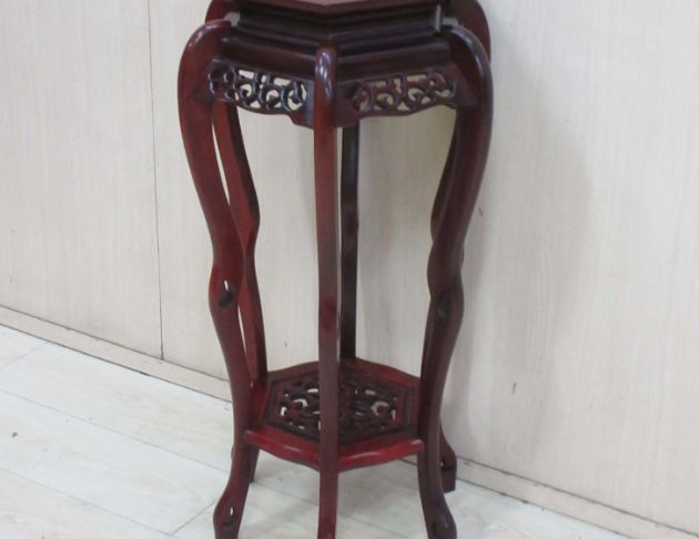 二手花架 花梨木50公分六角型花檯 仿古家具 花盆架 花台 5