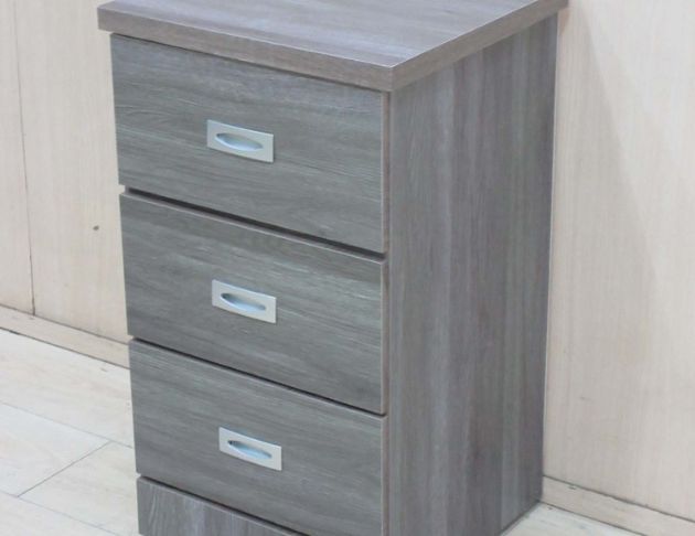 全新新品出清 灰橡色41公分三抽床邊櫃 床頭櫃 邊櫃 抽屜櫃 5