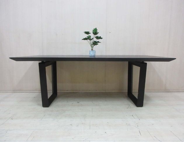二手會議桌 黑色210公分餐桌 開會桌 洽談桌 辦公桌 工作桌