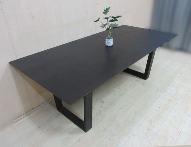 二手會議桌 黑色210公分餐桌 開會桌 洽談桌 辦公桌 工作桌 3