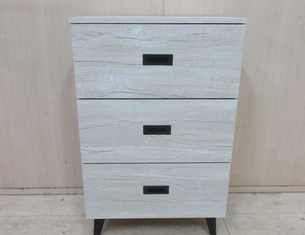 庫存新品出清 白橡木色60公分三抽置物櫃 三斗櫃 抽屜櫃 矮櫃