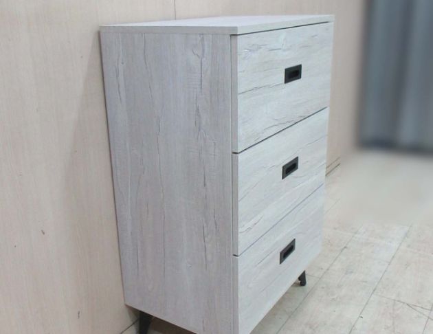 庫存新品出清 白橡木色60公分三抽置物櫃 三斗櫃 抽屜櫃 矮櫃 4