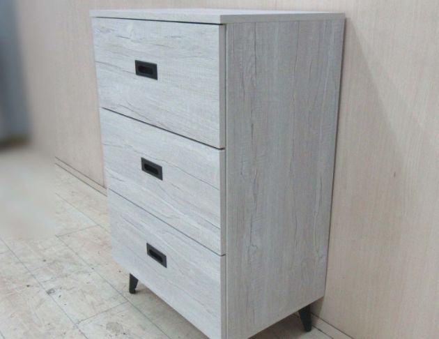 庫存新品出清 白橡木色60公分三抽置物櫃 三斗櫃 抽屜櫃 矮櫃 5