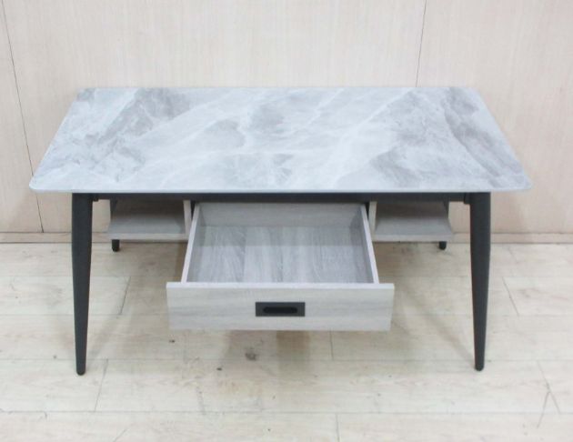 庫存新品出清 灰白色120公分岩板一抽茶几 沙發桌 客廳桌 2