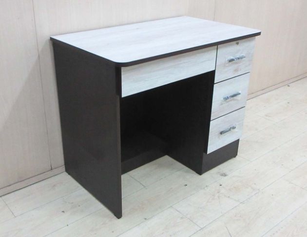 庫存新品出清 胡桃雙色90公分四抽書桌 辦公桌 電腦桌 桌子 4