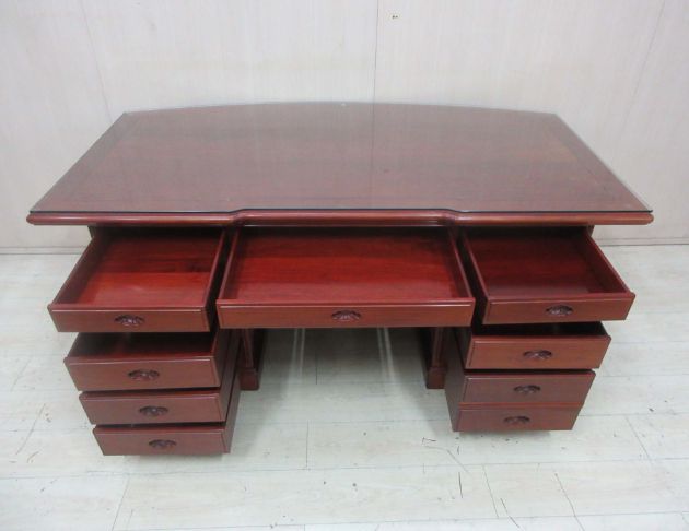 二手書桌 花梨木192公分八抽實木辦公桌 主管桌 寫字桌 桌子 3