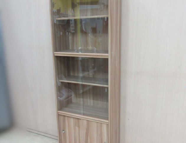 庫存新品出清 胡桃木紋60公分六門書櫃 玻璃書櫃 展示櫃 櫥櫃 4