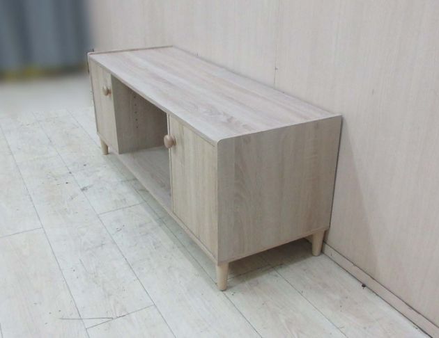 二手電視櫃 梧桐色119公分兩門TV櫃 客廳置物長櫃 視聽櫃  5