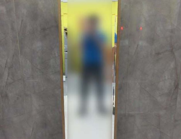 二手立鏡 咖啡色50公分多功能穿衣鏡 吊衣架 衣帽架 連身鏡