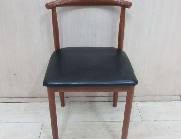 二手餐桌椅 柚木黑40公分營業用餐椅 靠背椅 休閒椅 椅子