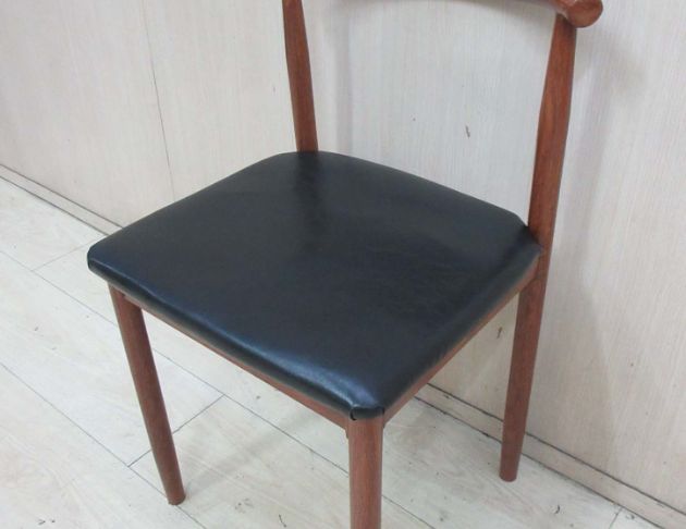 二手餐桌椅 柚木黑40公分營業用餐椅 靠背椅 休閒椅 椅子 3