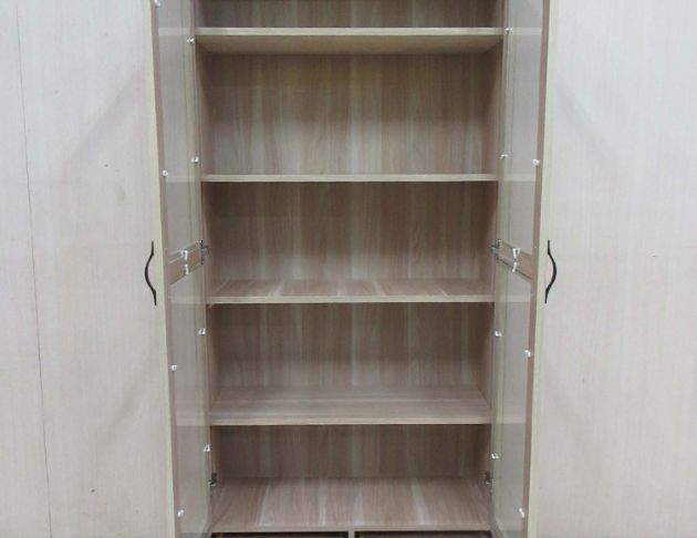 二手書櫥 淺橡色81公分兩門兩抽書櫃 展示櫃 收納櫃 置物櫃 2