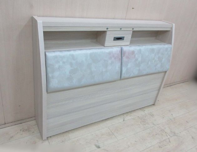 二手床頭箱 雪松色152公分兩門收納床頭櫃 5尺雙人軟墊床頭 4