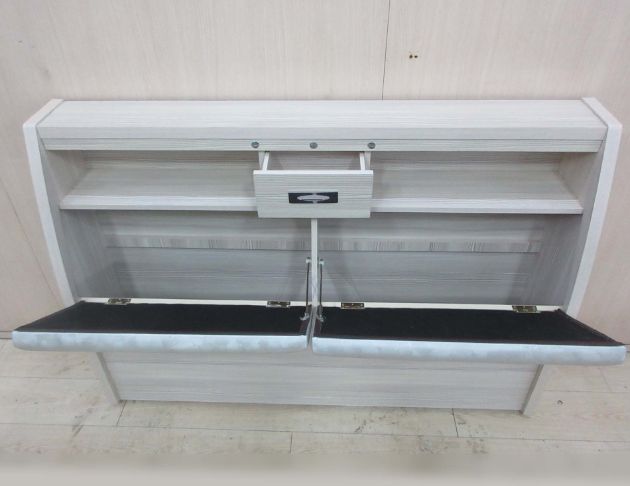 二手床頭箱 雪松色152公分兩門收納床頭櫃 5尺雙人軟墊床頭 3