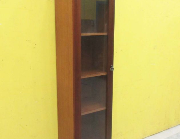 二手書櫥 樟木色41公分一門一抽書櫃 置物櫃 邊櫃 展示櫃 4