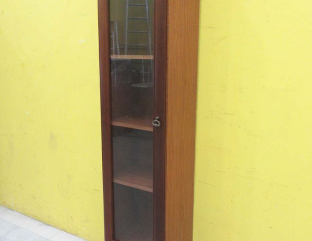 二手書櫥 樟木色41公分一門一抽書櫃 置物櫃 邊櫃 展示櫃 5