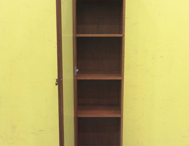 二手書櫥 樟木色41公分一門一抽書櫃 置物櫃 邊櫃 展示櫃 2