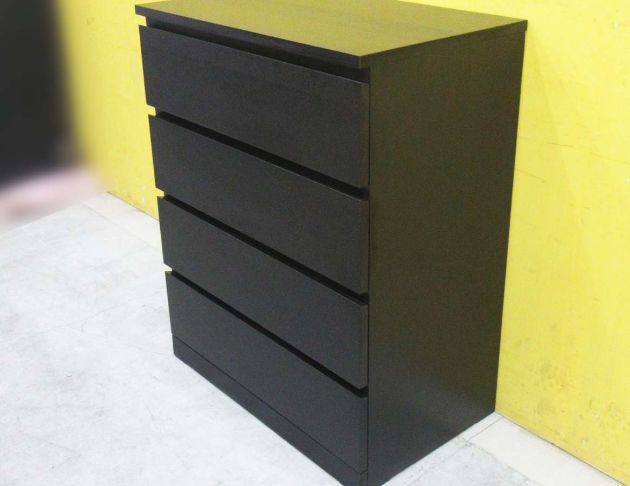 二手斗櫃 黑色81公分四抽置物櫃 收納櫃 抽屜櫃 四斗櫃 5