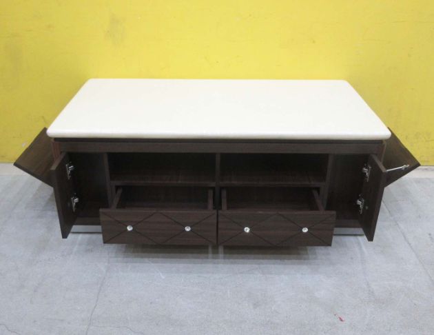 二手茶几 胡桃色130公分六門兩抽仿石沙發桌 沙發腳椅 客廳桌 4