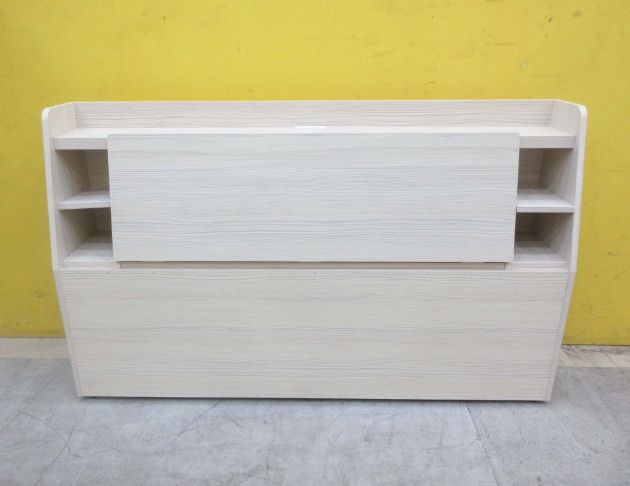 二手床頭櫃 雪松色152公分一門可充電床頭箱 5尺雙人床頭