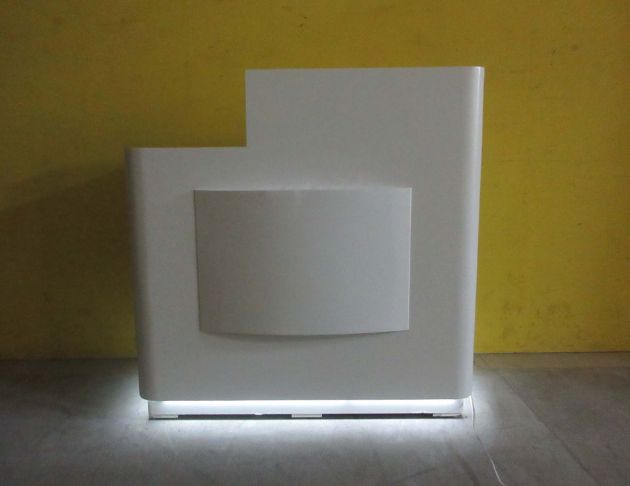 二手櫃台 白色100公分一門兩抽收銀台 L型前台 櫃檯 接待台 3