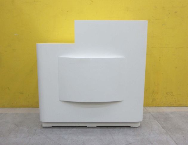 二手櫃台 白色100公分一門兩抽收銀台 L型前台 櫃檯 接待台 4