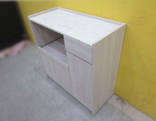 二手餐櫥櫃 白橡木色90公分三門五抽餐櫃 電器櫃 碗盤收納櫃 5