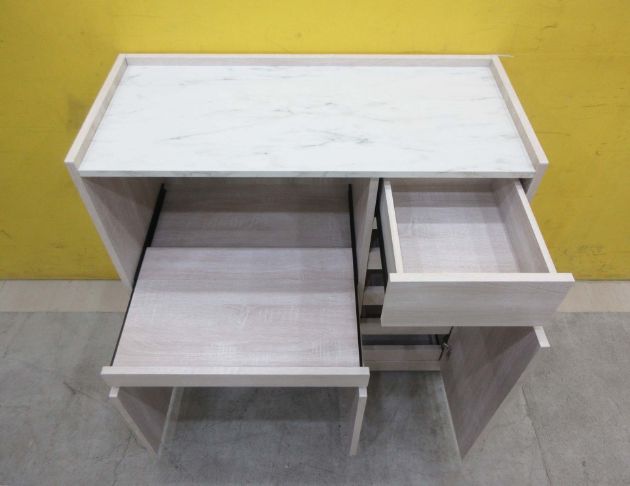 二手餐櫥櫃 白橡木色90公分三門五抽餐櫃 電器櫃 碗盤收納櫃 3