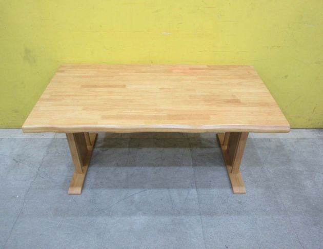 二手餐桌 原木色150公分實木餐桌椅組 一桌兩椅 長椅 餐桌椅 3