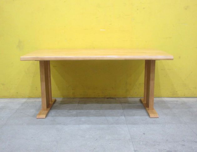 二手餐桌 原木色150公分實木餐桌椅組 一桌兩椅 長椅 餐桌椅 2