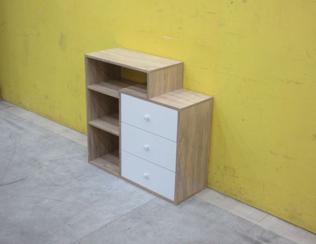 二手置物櫃 梧桐白80公分半開放式收納櫃 書櫃 邊櫃 展示架 4