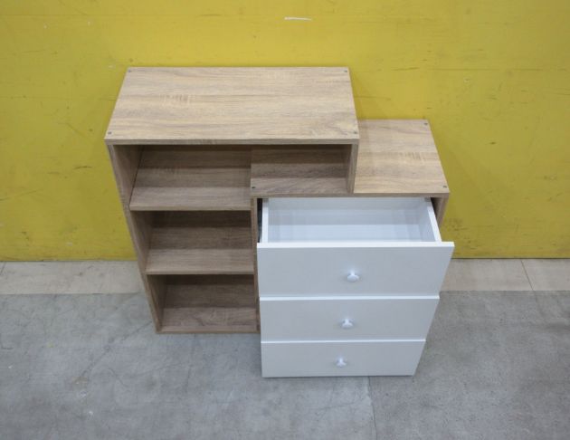 二手置物櫃 梧桐白80公分半開放式收納櫃 書櫃 邊櫃 展示架 2