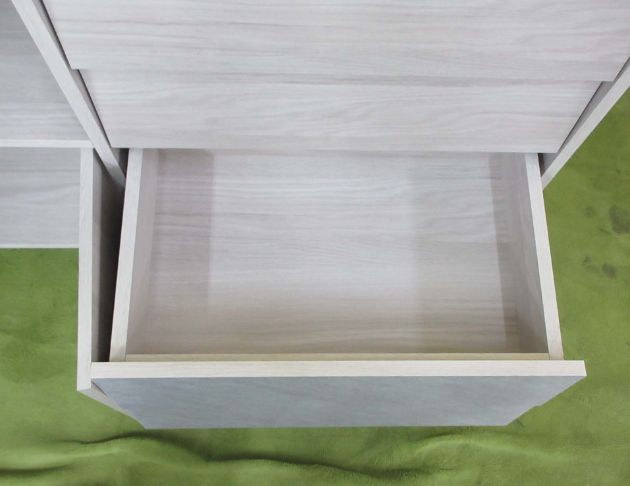 二手餐廚櫃 白梧桐灰121公分岩板兩門三抽餐櫃 電器櫃 碗盤櫃 3