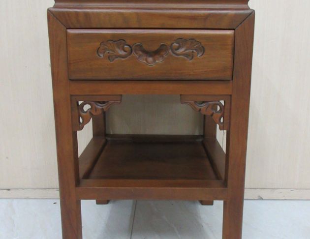 二手公婆椅 柚木58公分太師椅 圈椅 一桌兩椅 仿古桌椅三件組 2