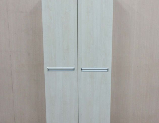 二手衣櫥 白橡木色75公分兩門吊桿衣櫃 單人衣櫃 套房衣櫃