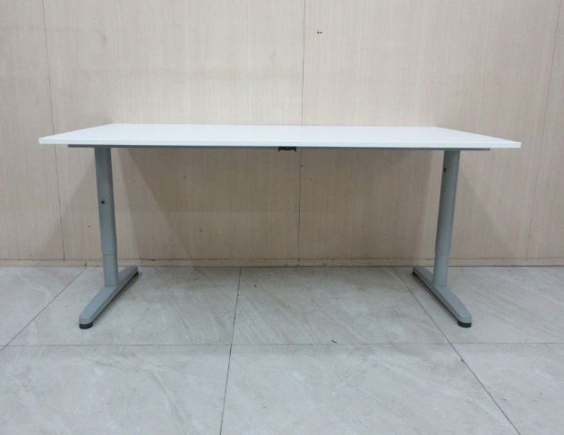 二手書桌 白色160公分高度可調電腦桌 辦公桌 桌子 工作桌