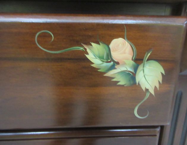 二手斗櫃 胡桃色105公分鄉村風四抽收納櫃 四斗櫃 抽屜櫃 4