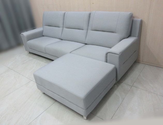 灰色273公分涼感布L型布沙發 三人沙發 客廳沙發 4