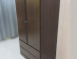 二手衣櫥 胡桃色90公分兩門兩抽衣櫃 單人衣櫃 套房衣櫃 