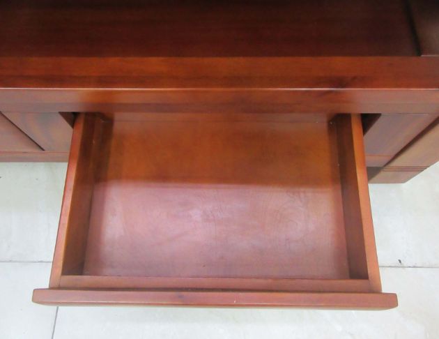 二手茶几 樟木色134公分實木兩抽沙發桌 客廳桌 泡茶桌 桌子 3