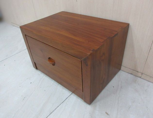 二手床頭櫃 柚木色60公分實木兩抽床邊櫃 抽屜櫃 置物櫃 矮櫃 5