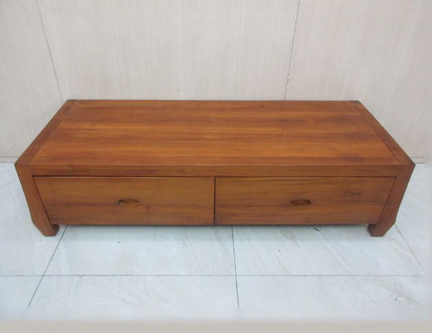 二手電視櫃 柚木色160公分實木兩抽TV櫃 置物櫃 客廳長櫃 2