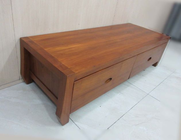 二手電視櫃 柚木色160公分實木兩抽TV櫃 置物櫃 客廳長櫃 4